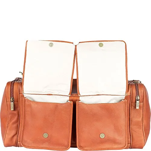 Claire Chase Distressed Hampton Leather Duffel Bag In Cafe