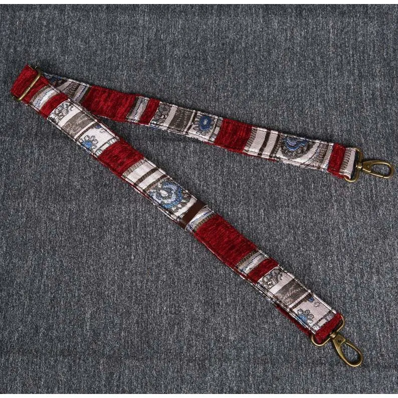 Mary Poppins Carpet Bag Ethnic Stripes Wine
