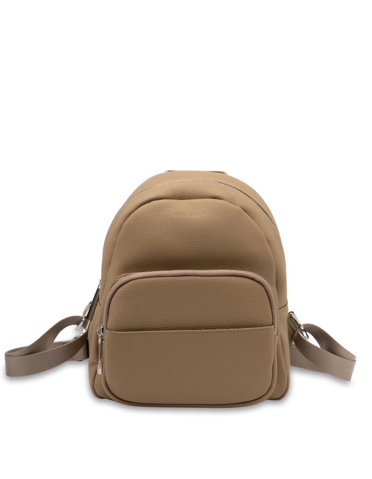 Mocha Scarlett Leather Backpack- Taupe